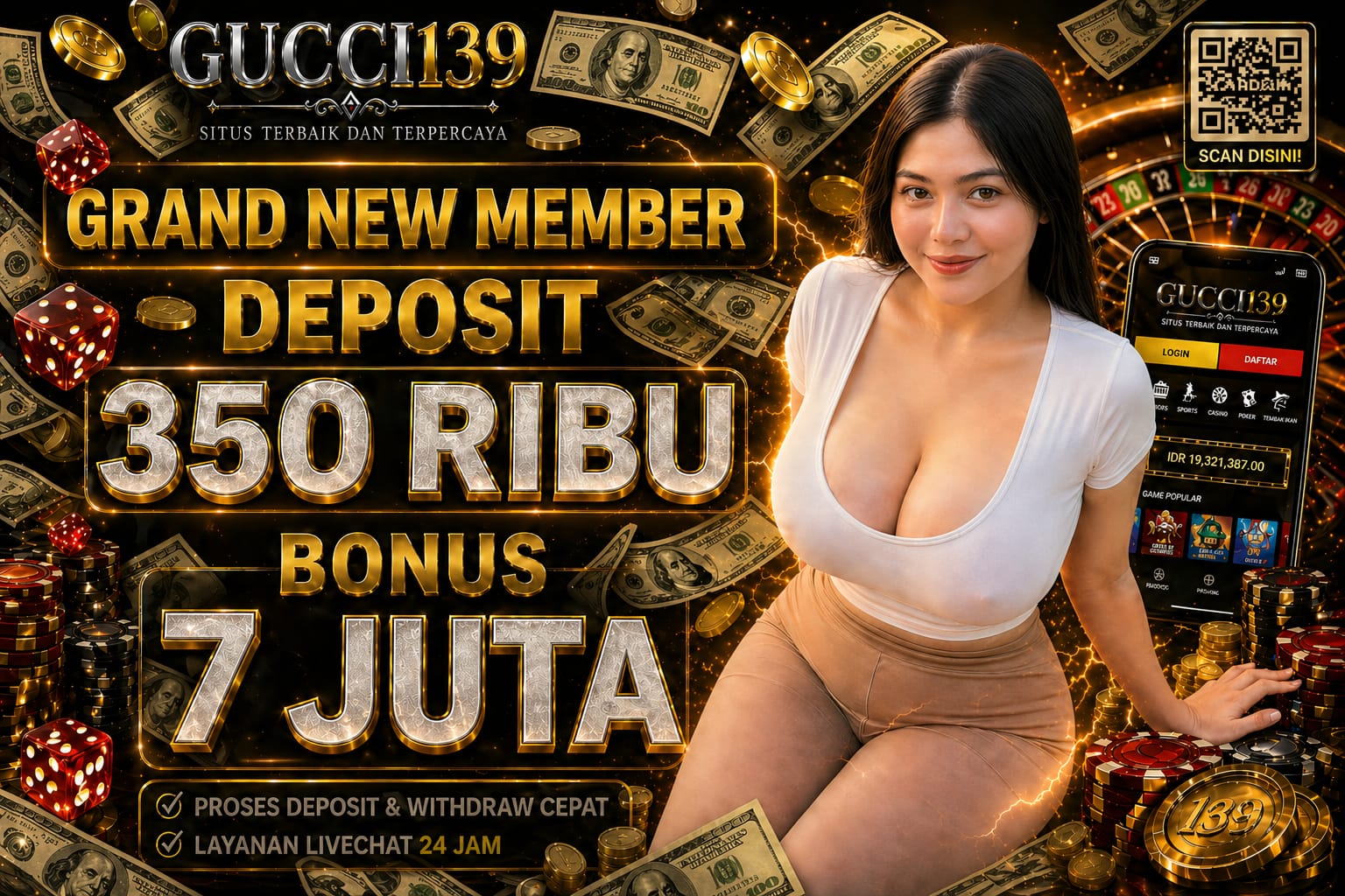 GUCCI139 : Link Agen Slot Gacor Resmi Terbaru Bonus New Member 100% promo