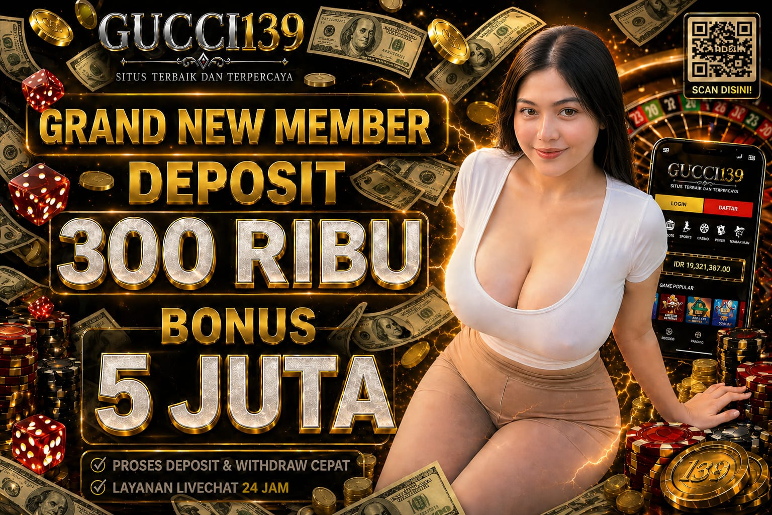 GUCCI139 : Link Agen Slot Gacor Resmi Terbaru Bonus New Member 100% promo