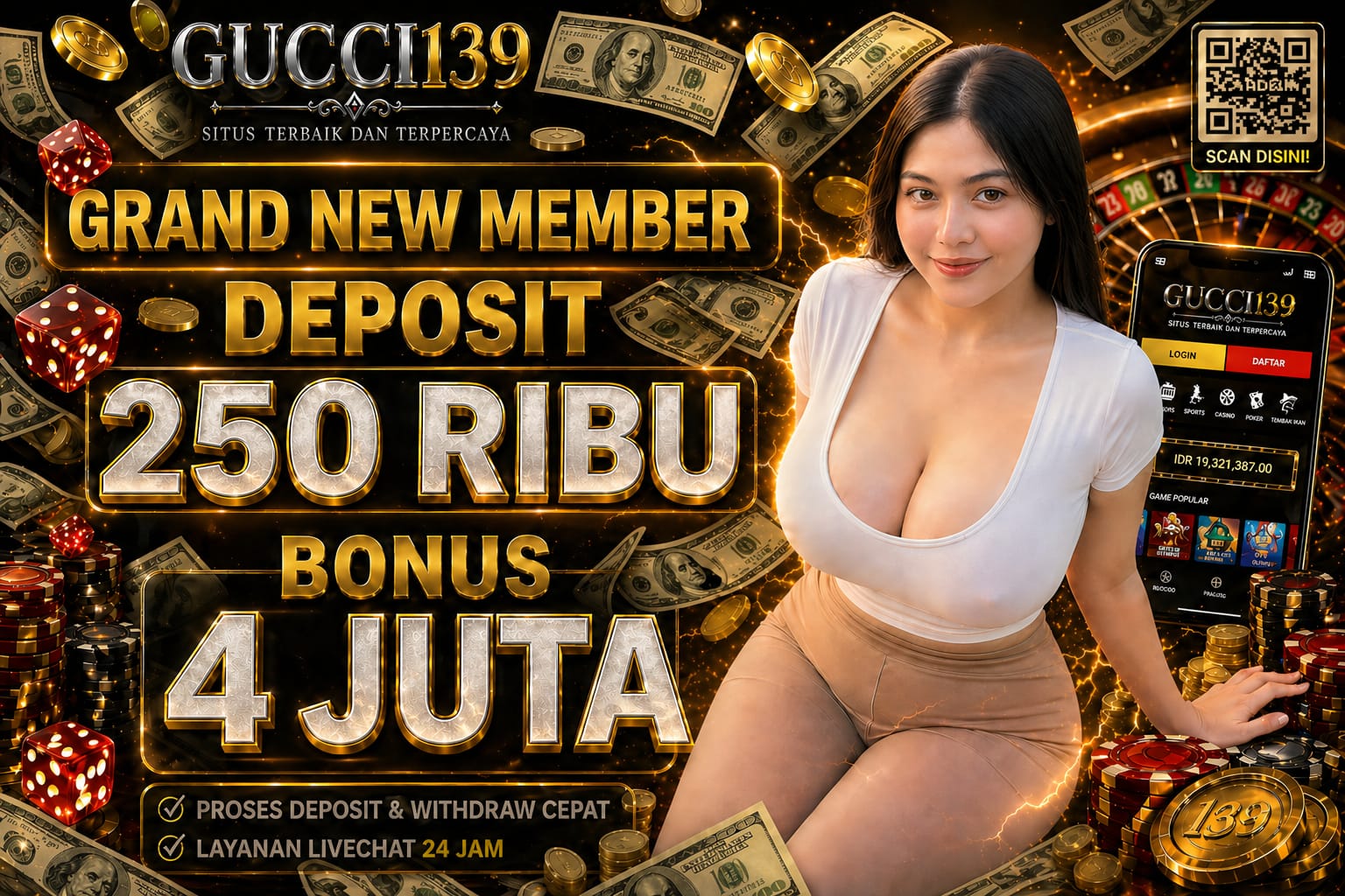 GUCCI139 : Link Agen Slot Gacor Resmi Terbaru Bonus New Member 100% promo
